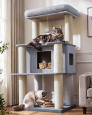 Purrlato arbre à chat face avant montrant design stable et élégant