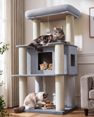 Purrlato arbre à chat face avant montrant design stable et élégant