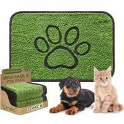 Qeils tapis face avant montrant le design vert et les pattes, protection et esthétique
