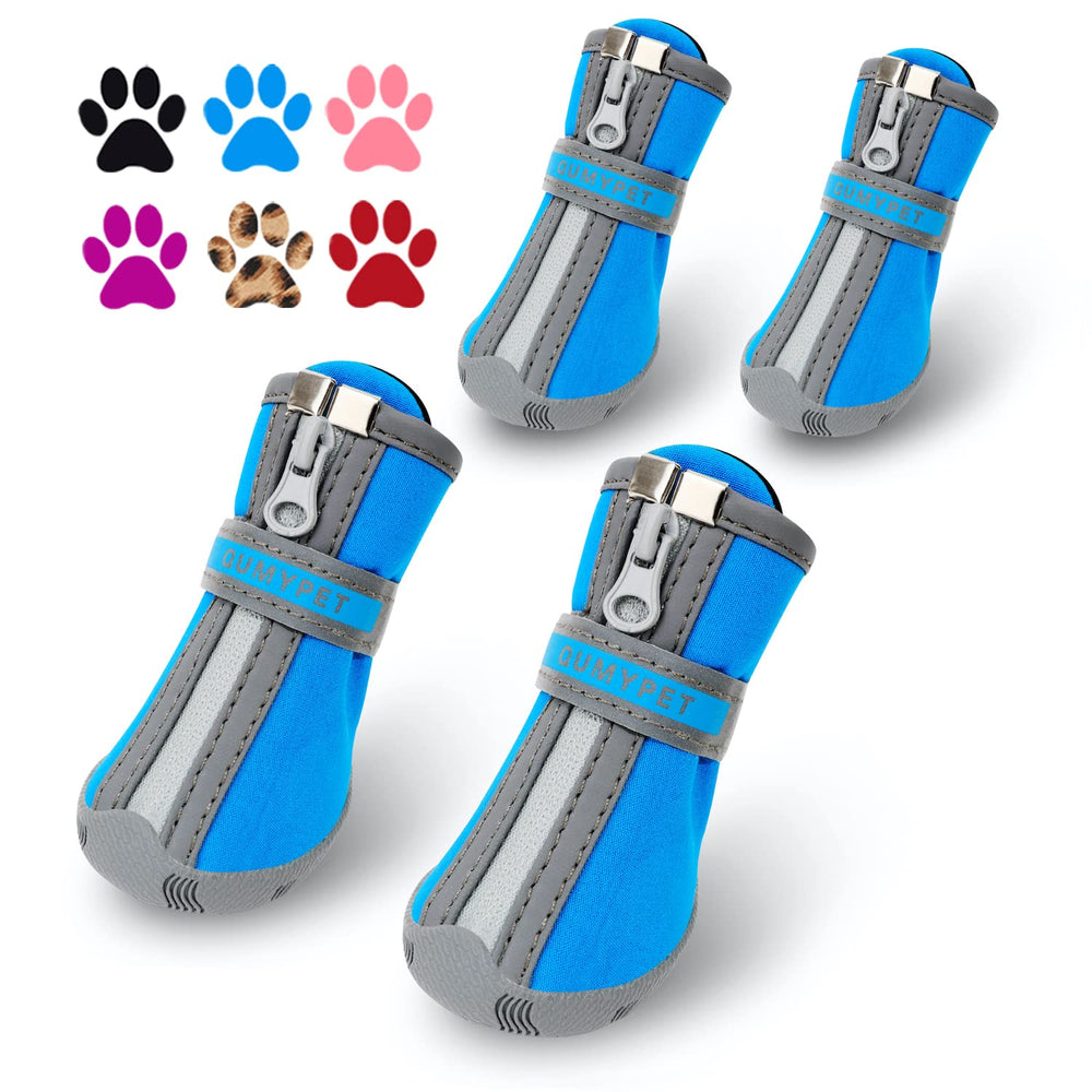 QUMY bottines avant avec emballage montrant protection pratique