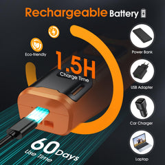 QVNNVQ comparaison taille près d'un câble USB‑C, recharge rapide