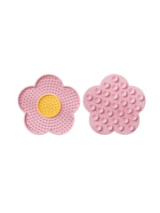 QWINEE tapis fleur face avant présentant motifs et forme, facilite distribution alimentaire