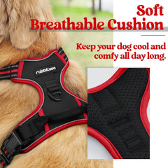 rabbitgoo zoom sur rembourrage confortable protégeant la peau du chien