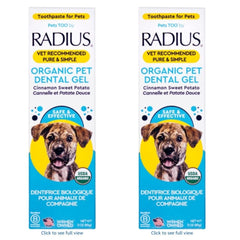 RADIUS packaging avant montrant lot de 2 et bénéfice hygiène