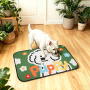 Rarenut tapis gamelle vue face protège sol et réduit nettoyage