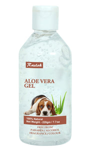 Raslok gel d'aloe vera emballage avant montrant l'étiquette apaisante