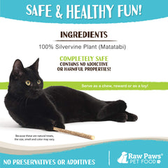 Raw Paws bâton en main pour montrer l'échelle et faciliter le choix