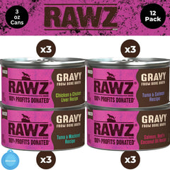 RAWZ boîte ouverte avec contenu visible facilitant le service