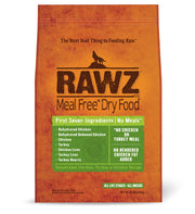 Rawz emballage Poulet & Dinde montrant la recette et bénéfice qualité