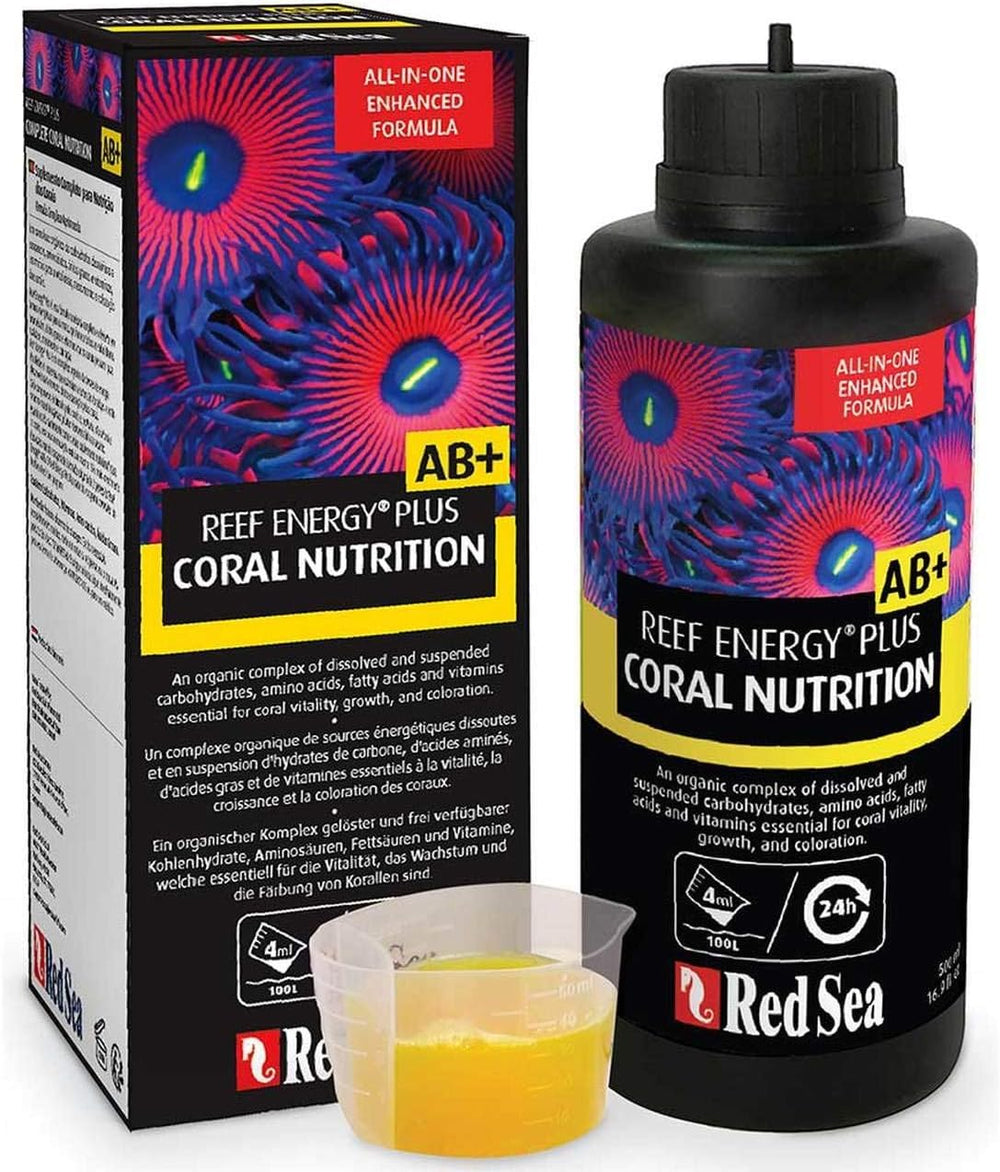 Red Sea bouteille Reef Energy Plus 1000ml montrant le flacon et l'étiquette, facile à doser