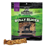 Redbarn Bully Slices emballage avant montrant portion et saveur peanut butter