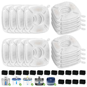 Redoso pack filtres face montrant 16 filtres et 16 mousses pour fontaine Veken, entretien pratique