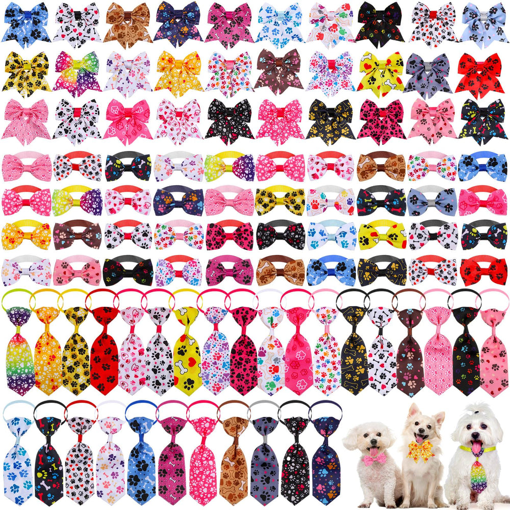 Reginary emballage frontal montrant 100 accessoires pour animaux et un motif paw bone, pratique