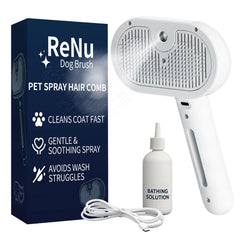 ReNu Dog Brush face avant montrant le design compact et facile à saisir