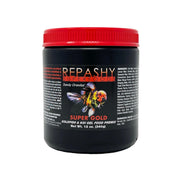 Repashy Super Gold pot 340 g visible de face montrant l'étiquette et bénéfice nutritionnel