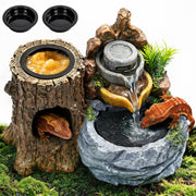REPTI MATE vue avant de la fontaine montrant cascade et gamelle pratique