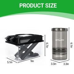 REPTI ZOO tube cache noir offrant cachette sûre pour grillons