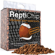 ReptiChip paquet avant montrant bloc compressé, préparation facile et gain de place