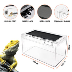 Reptile Growth zoom matériau PC transparent résistant aux chocs et non jaunissant