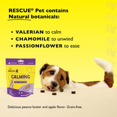 RESCUE comparaison taille chew à côté d'une patte, aide à doser selon l'animal