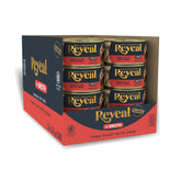 Reveal packaging avant présentant le thon et crabe, rassurant sur la qualité