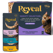 Reveal emballage avant du lot de 12 sachets montrant variétés et informations