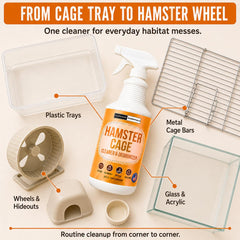 Riverside Essentials en action nettoyant roue de hamster pour enlever résidus