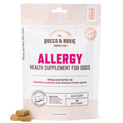 Rocco & Roxie boîte 60ct montrant emballage et portion pratique