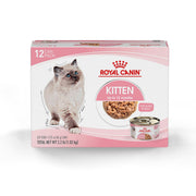 ROYAL CANIN emballage avant Kitten Thin Slices montrant l'étiquette et bénéfice nutritionnel