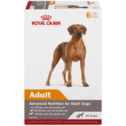 Royal Canin emballage avant montrant le pack de six et bénéfice peau pelage