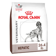 ROYAL CANIN sachet frontal montrant la formule Hepatic et informations produit