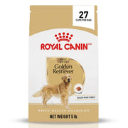 Royal Canin sac avant montrant la formule Golden Retriever et bénéfice nutritionnel