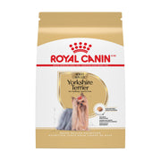 ROYAL CANIN emballage avant Yorkshire 2,5 lb montrant contenu et marque, rassurant