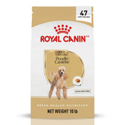 ROYAL CANIN emballage face montrant la formule Poodle et avantages nutritionnels