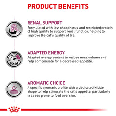 Royal Canin bol rempli Renal Support F chat mangeant, favorise appétit