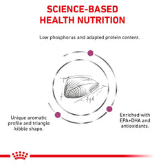 Royal Canin croquettes triangulaires Renal Support F pour mélange facile