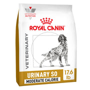 ROYAL CANIN sac avant montrant la gamme Veterinary Urinary SO et bénéfice santé urinaire