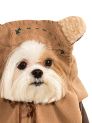 Rubies gros plan matière pelucheuse du costume Ewok, confort visuel et texture douce
