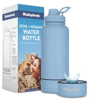 rubyloo bouteille face avant Dusty Blue montrant design et portabilité