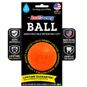 Ruff Dawg vue de face de la balle orange, robuste et visible