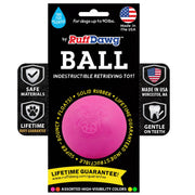 Ruff Dawg balle rose vue face avant pour jeu durable