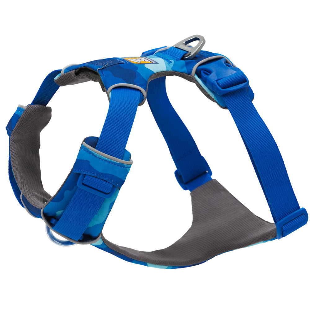 Ruffwear vue devant du harnais montrant ajustement confortable