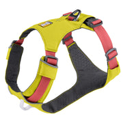 Ruffwear harnais face avant en Lichen Green montrant coupe proche et confort
