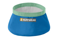 Ruffwear vue avant du bol pliable montrant la capacité et le design utile