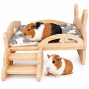 Rypet lit en bois vu de face montrant la structure stable et design