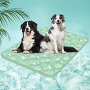 Rywell tapis vert face avant montrant surface fraîche et design naturel