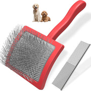 Saccison brosse slicker avant montrant pins inclinés pour démêler efficacement