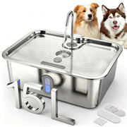 SANXUO vue de face de la fontaine en inox avec grande capacité pour économie de remplissage