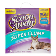 Scoop Away emballage avant montrant le format et le parfum Fresh Scent pour une maison plus fraîche