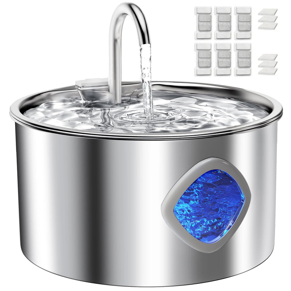 Sddiokyc face avant de la fontaine en acier inoxydable montrant design compact et robuste